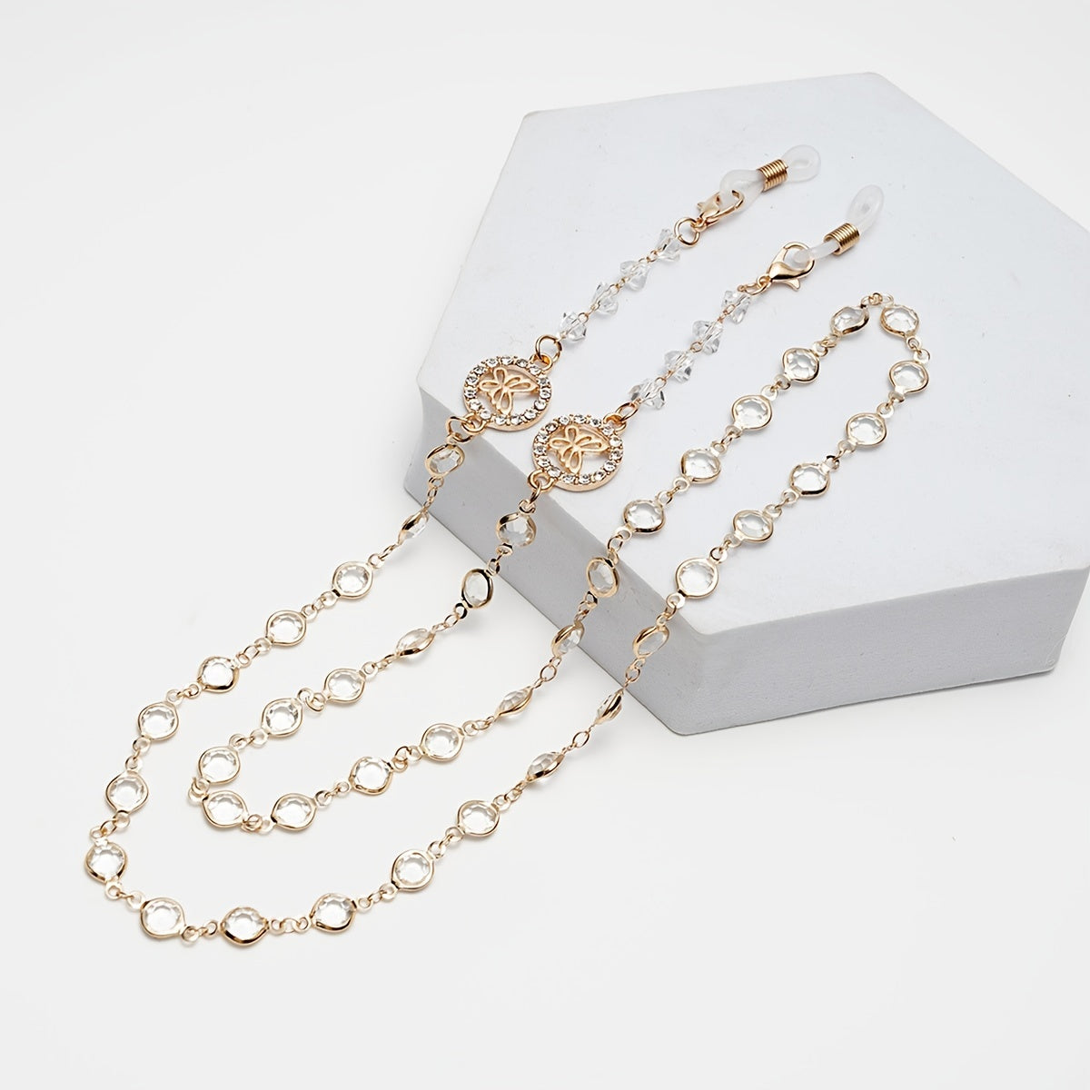 Bronze Glasses Chain Pendant Mask Earphone Holder Necklace
