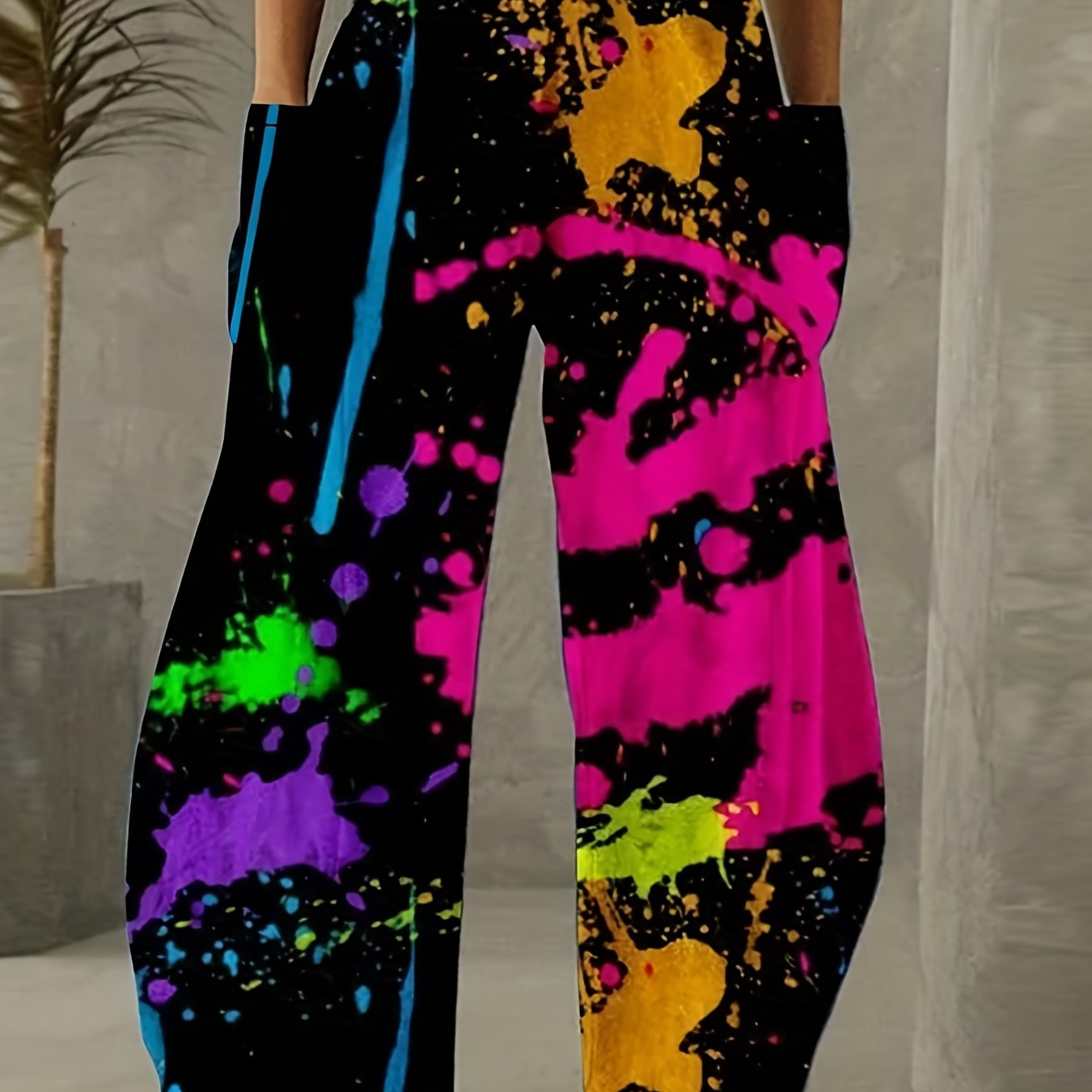  Wide Leg Pants with Pockets