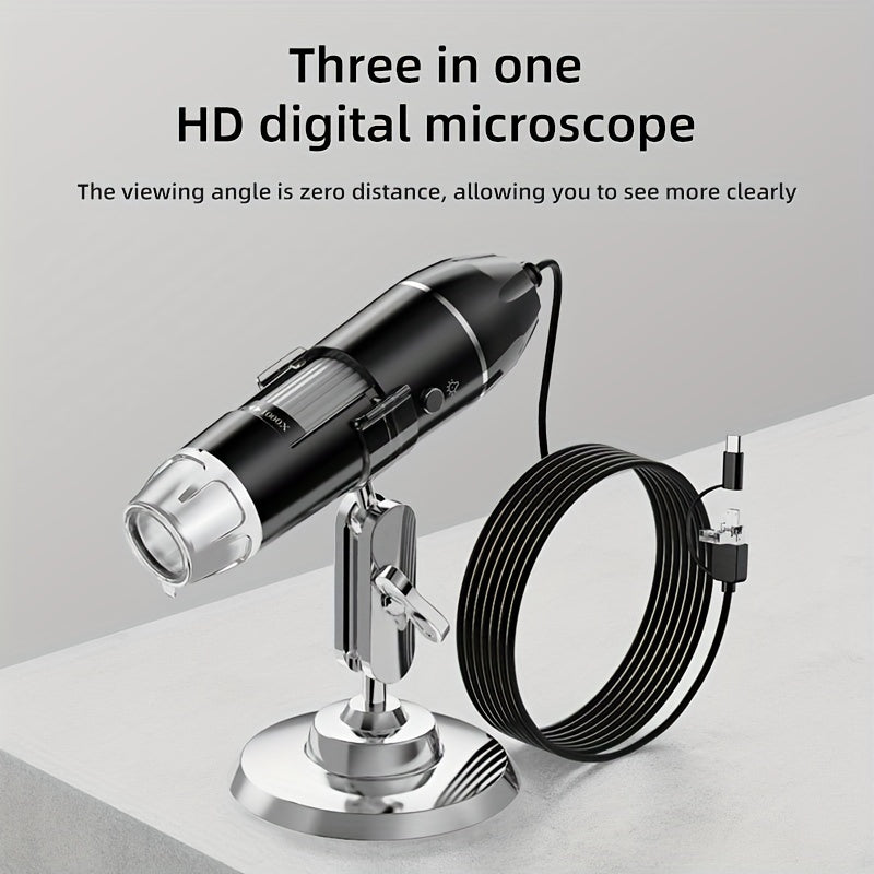 1600X Digital Microscope Camera Portable 3-in-1 Electronic Microscope