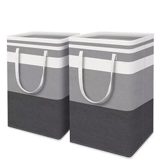 72L Laundry Hamper With Extended Handles, Collapsible Large Clothes Basket
