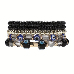 Boho Beaded Bracelet Set Stackable Hand Jewelry Women
