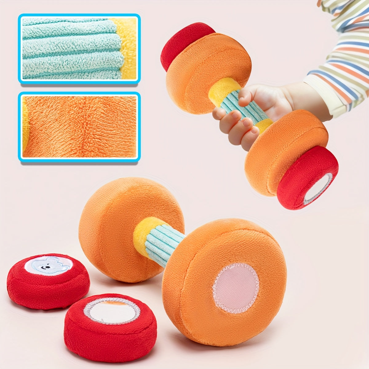 Kids Fitness Toy Set Toddler Workout Equipment Dumbbell Pretend Play Exercise