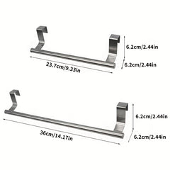 Stainless Steel Towel Rack for Bathroom and Kitchen Curved Door Storage