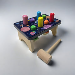 Wooden Starry Sky Pounding Station Toy for Kids