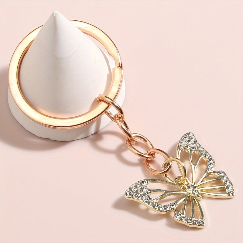 Butterfly Keychain Metal Key Ring Gift For Mom Friends