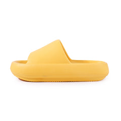 Men's Comfort Slippers Yellow Thick Sole Non Slip for Bathroom Shower