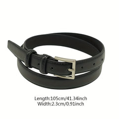 Square Pin Buckle PU Belt for Women