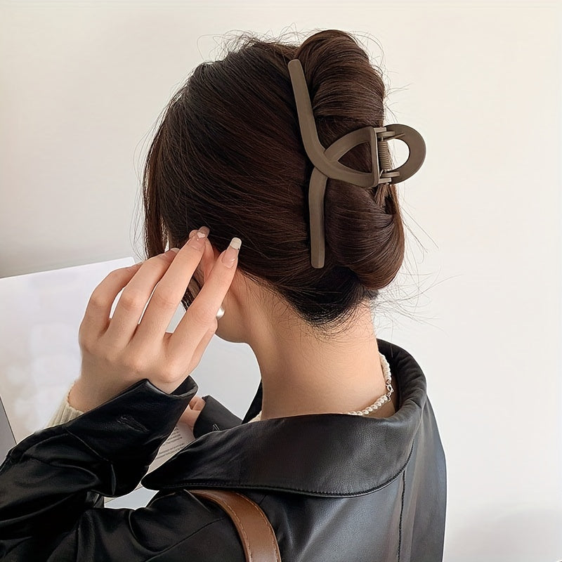 Frosted Hair Claw Large Ponytail Holder For Thick Curly Hair