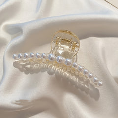 Large Pearl Hair Claw Clips for Thick Hair
