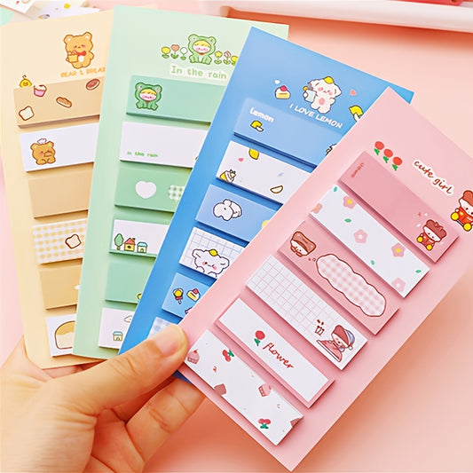 120pcs Cartoon Sticky Notes Student Functional Classification Index Stickers