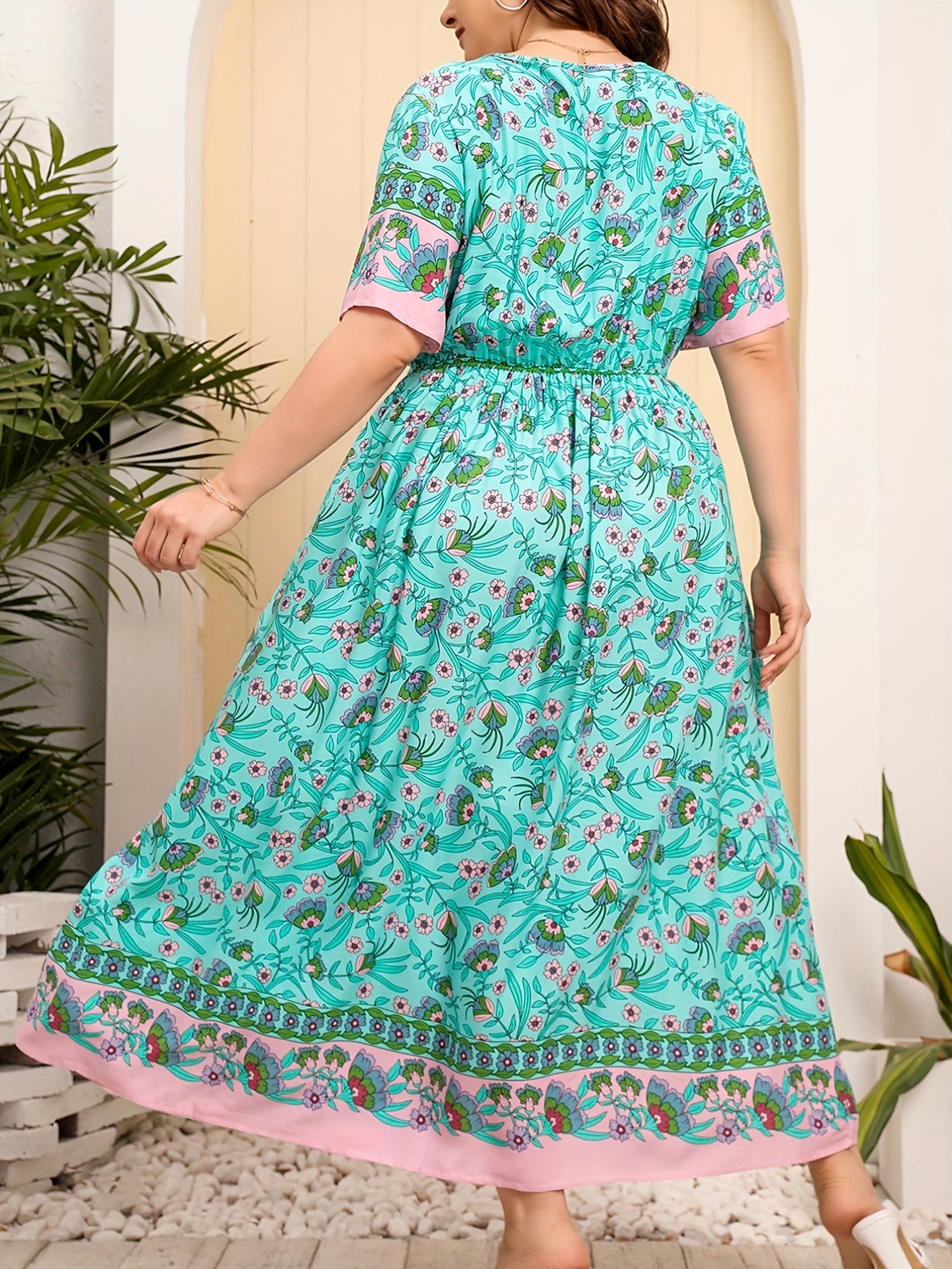  Jacobean Print Maxi Dress