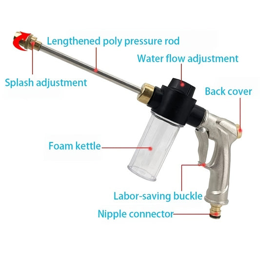 High Pressure Car Washing Water Gun Nozzle for Garden and Home Use
