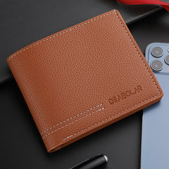 Men's PU Leather Business Wallet Card Holder