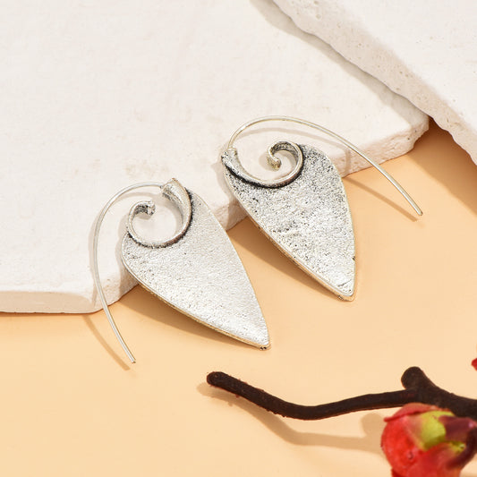 Vintage Silver Boho Geometric Earrings Women Party Jewelry