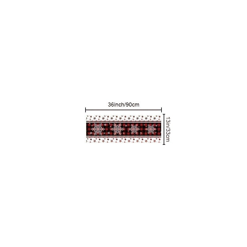 Snowflake Plaid Table Runner Festive Christmas Decor for Home & Parties