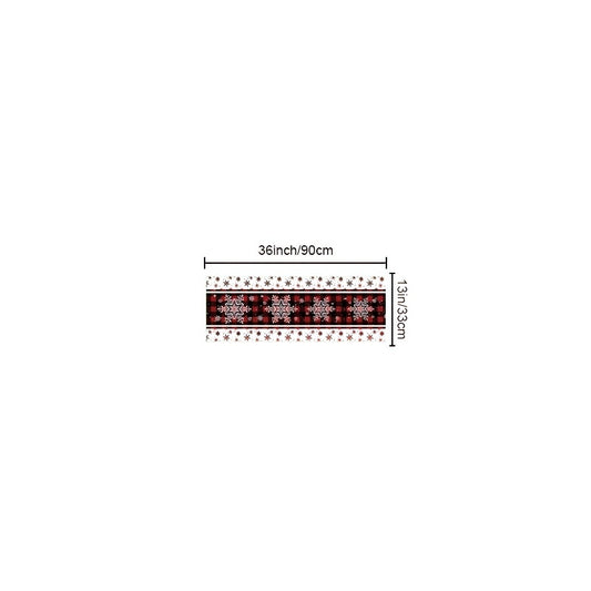 Snowflake Plaid Table Runner Festive Christmas Decor for Home & Parties