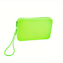 Silicone Zipper Storage Bag Lightweight Coin Purse With Wristband