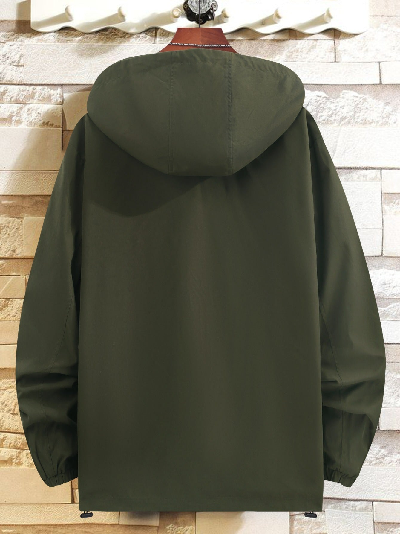 Men's Monogram Trench Coat with Hood