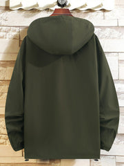 Men's Monogram Trench Coat with Hood