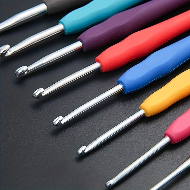 1pc Multicolor Handle Crochet Hook 2-10mm Knitting Tool for Handwork Hobby Craft
