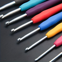 1pc Multicolor Handle Crochet Hook 2-10mm Knitting Tool for Handwork Hobby Craft