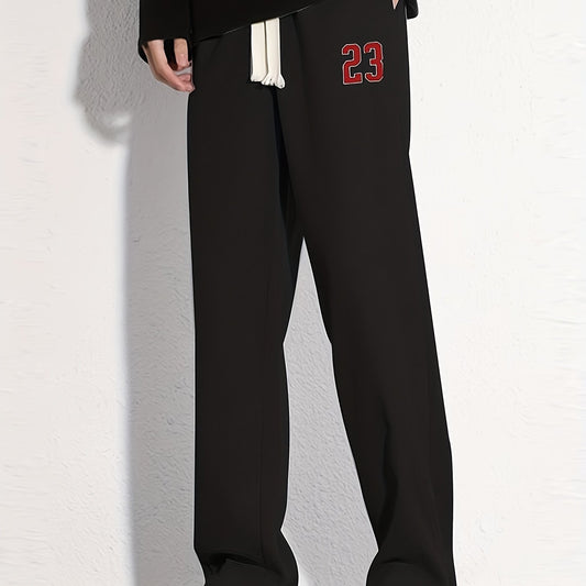 Cotton Sweatpants Men s Casual Solid Loose Fit Drawstring Pants