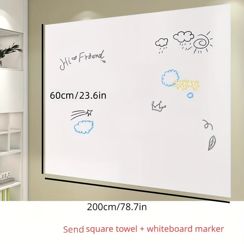 Electrostatic Whiteboard Wall Stickers Removable Doodle Painting Board