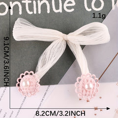 4pcs Plush Bow Hair Accessories Patches For Girls Clothing