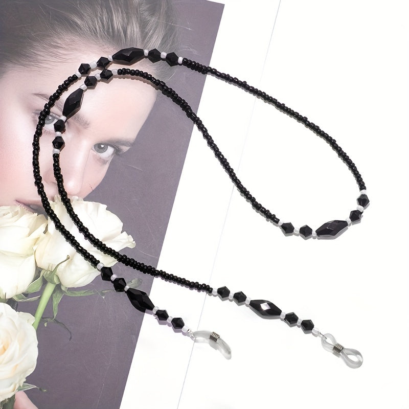 Rhombus Beaded Glasses Chain Anti Slip Sunglasses Reading Glasses Lanyard
