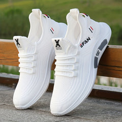 Men's Lightweight Lace-up Sneakers Breathable Anti-odor Shoes