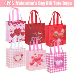 6pcs Reusable Non Woven Gift Bag with Handle Party Supplies
