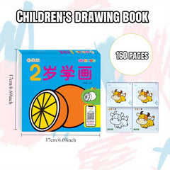 160-Page Kids' Coloring Book with Animal Illustrations & More