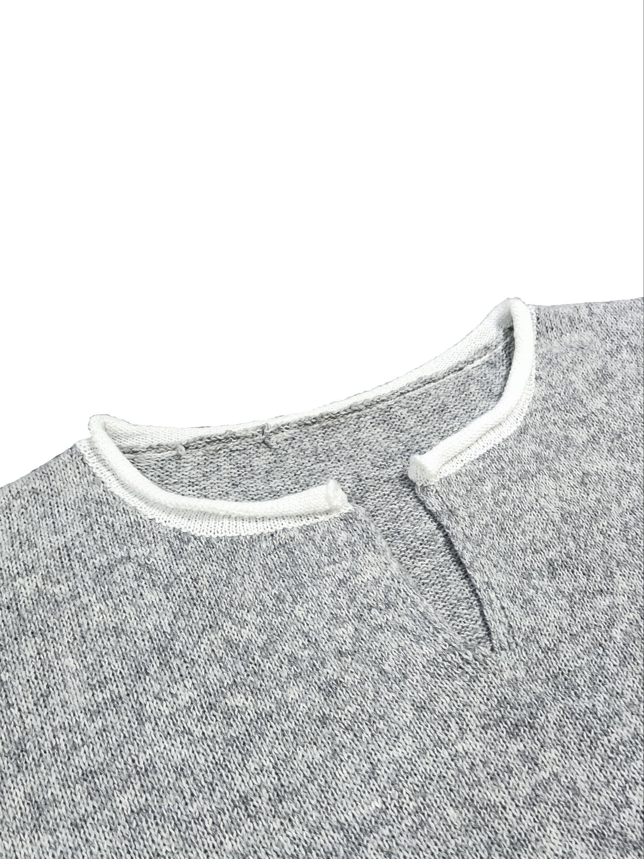  Casual Sweater Women's Plus Contrast Binding Long Sleeve