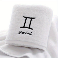Constellation Embroidery Bath Towel Soft Skin-friendly Absorbent Towel
