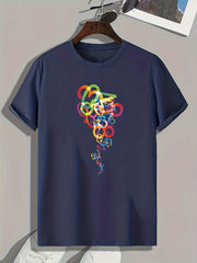 Number Print Men's Graphic T shirt Casual Comfy Tees For Summer