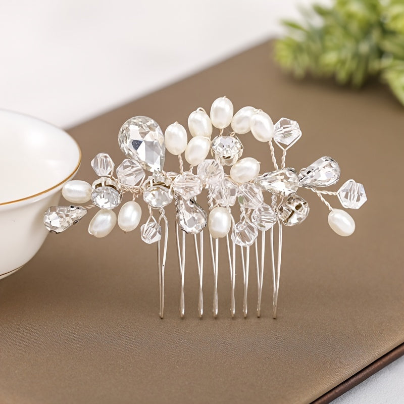 Crystal Bridal Hair Comb Rhinestone Wedding Headpiece