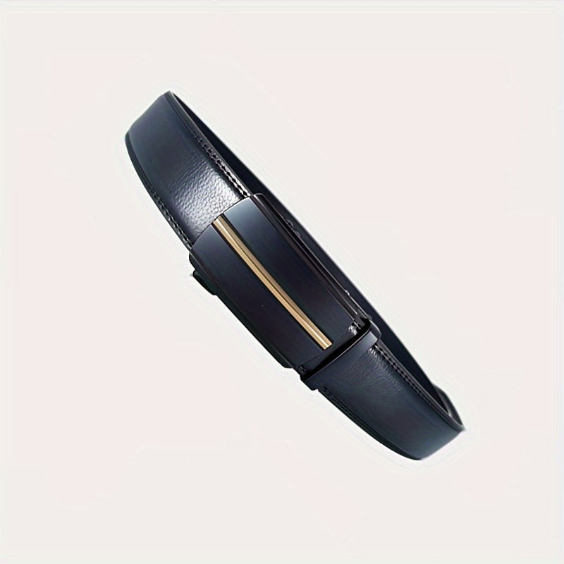 Men's Leather Business Belt Automatic Buckle Belts