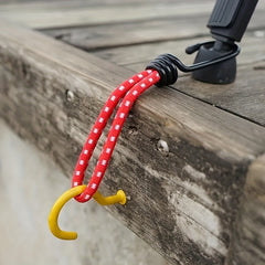 3pcs Outdoor Camping Tent Elastic Rope Buckle Fixed Elastic Bundle Rope Hook