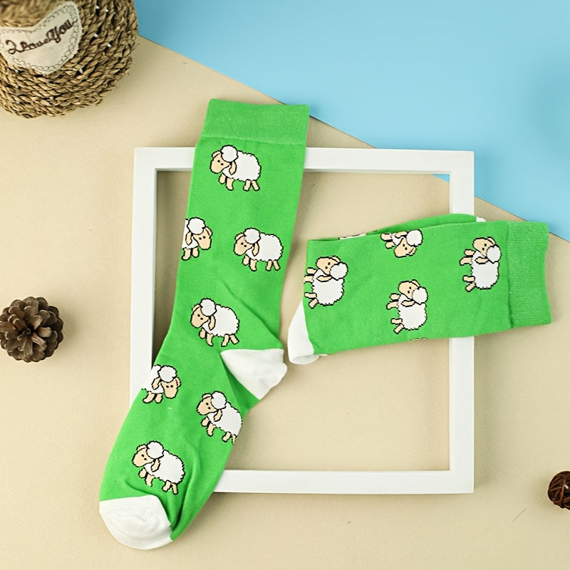 Cute Sheep Print Socks for Women
