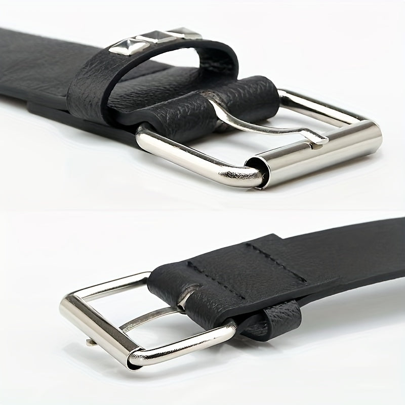 Men's Four Square Pyramid Rivet Punk Belt