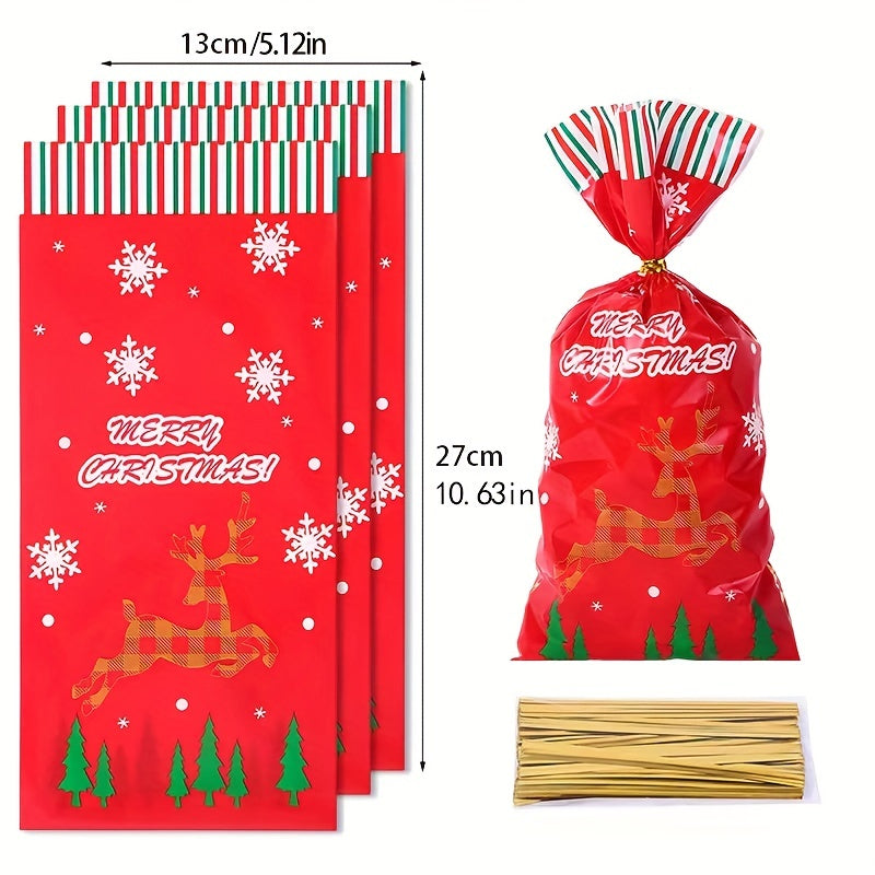 Christmas Candy Gift Packaging Bag with Snowflake Noel Present, Small Business