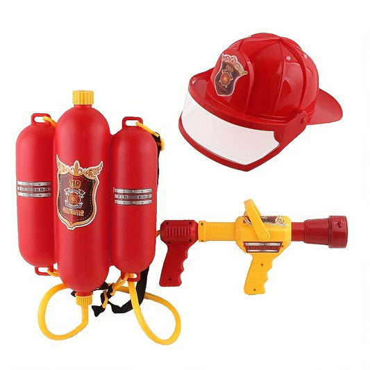 Firefighter Role Play Set with Hats & Water Guns for Kids