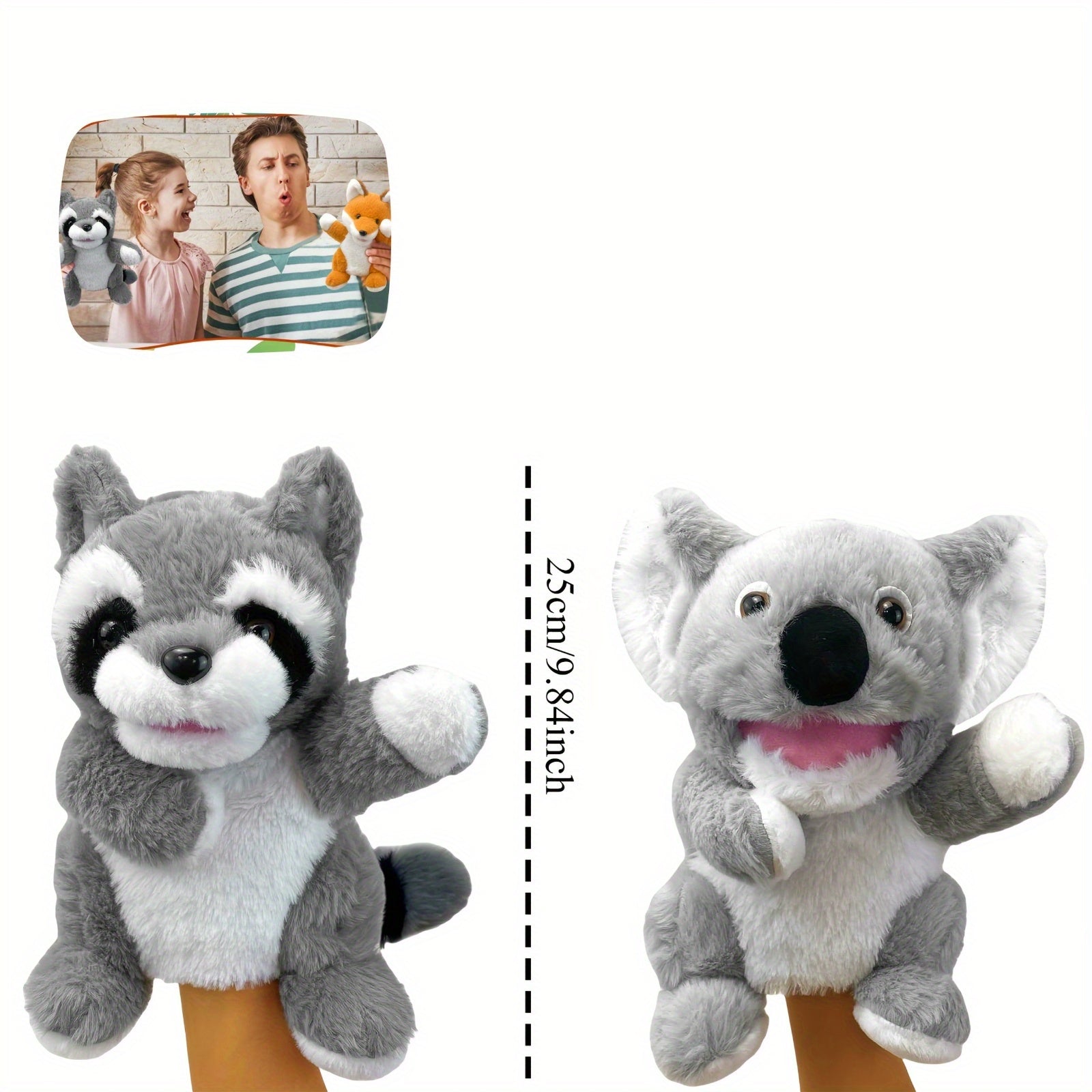 Jungle Animal Puppet Set for Storytelling and Role Playing