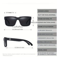 Heat Wave High Polarized Sunglasses Square Conjoined Lens UV400