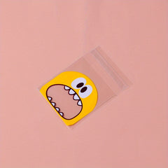 100pcs Cartoon Graphic Resealable Packaging Bag for Snacks Nuts Seeds Candy