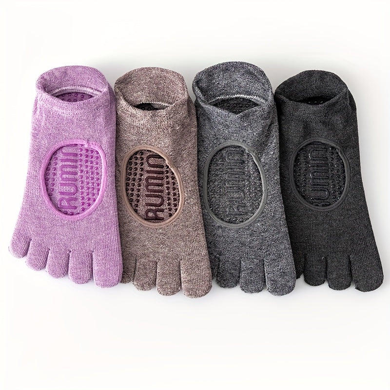 Non slip Grips Yoga Socks Five toe Split Socks Backless Breathable Sports Socks