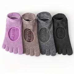 Non slip Grips Yoga Socks Five toe Split Socks Backless Breathable Sports Socks