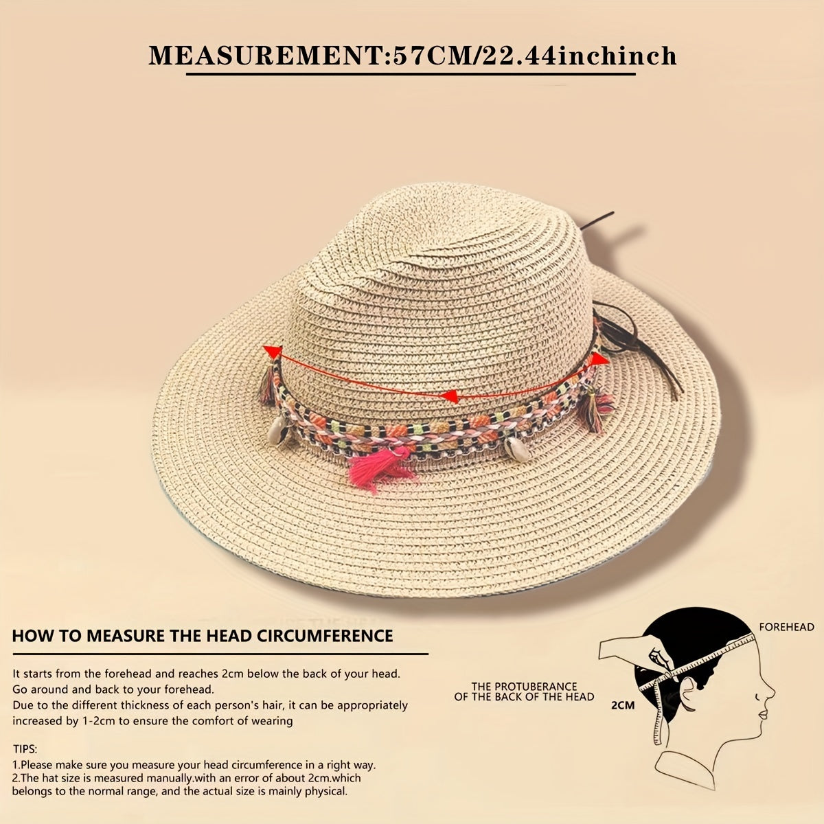 Men's Paper Straw Hat Elegant Flat Brim Sun Hat Beach Jazz Hat