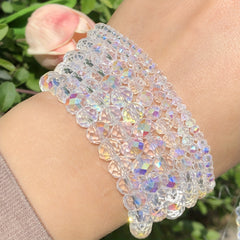 10mm AB Clear Crystal Rondelle Spacer Beads DIY Bracelet Jewelry Making