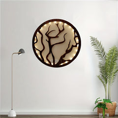 Retro Wooden Hanging LED Life Tree Lamp Home Decoration